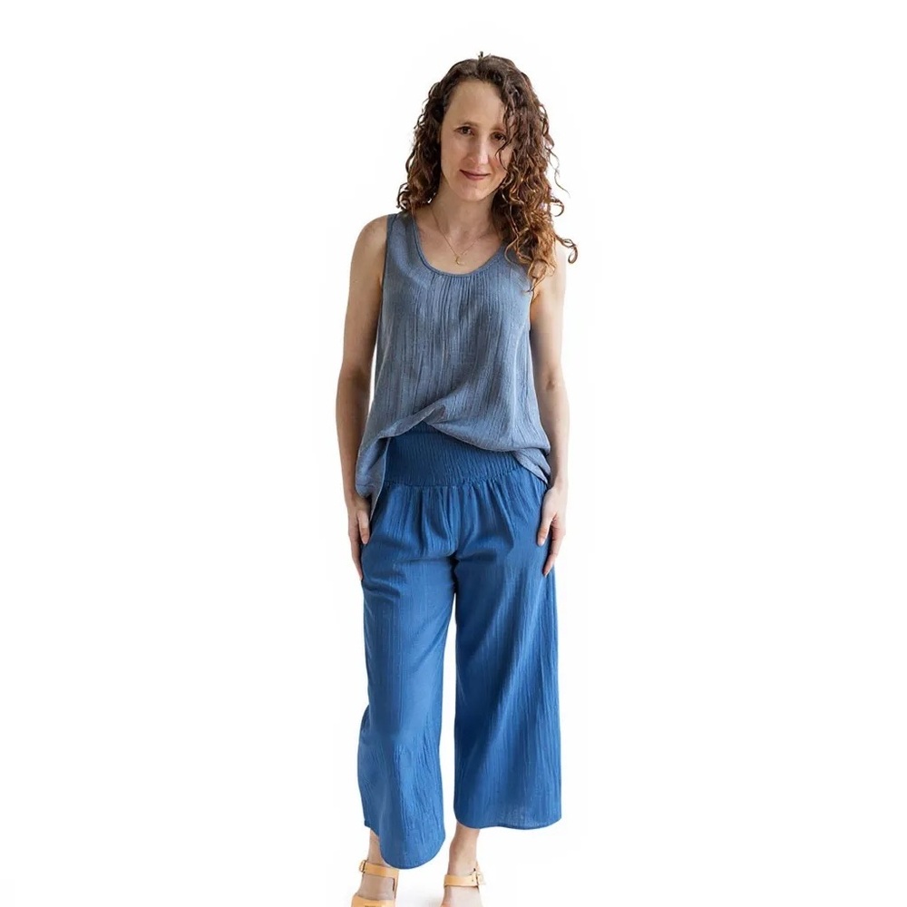 Miou Muse Blue Wide Leg Women's Pant